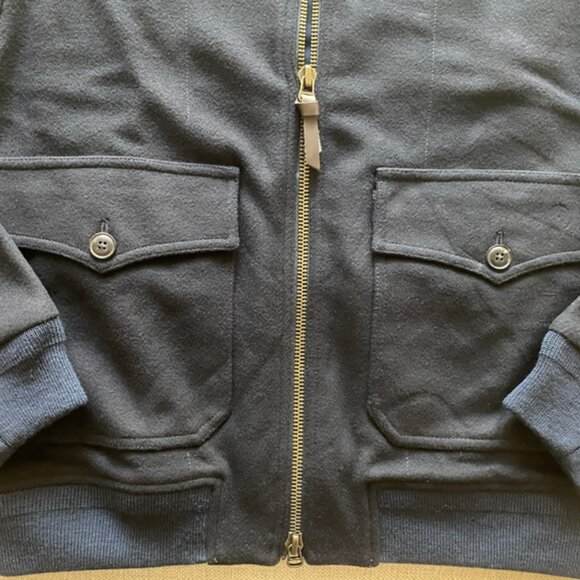 Polo Ralph Lauren New Men's Navy Grange Wool Bomber Jacket Size Medium - Picture 3 of 15